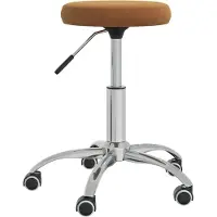 vidaXL Chaise de bureau Pivotante Marron Velours