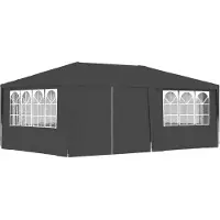 vidaXL Tente de réception et parois latérales 4x6 m Anthracite 90 g/m²