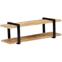 vidaXL étagère TV 130x40x40 cm bois massif Mango