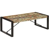 vidaXL Table basse 120x60x40 cm Vieux bois massif