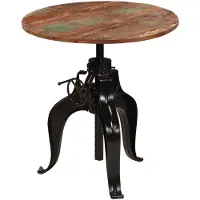 vidaXL Table de bar en vieux bois massif 75x(76-110) cm