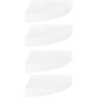 vidaXL Étagères d'angle flottantes 4 pièces Blanc brillant 25 x 25 x 3,8 cm MDF