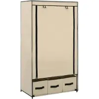 vidaXL Armoire Crème 87 x 49 x 159 cm Tissu