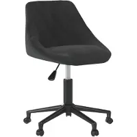 vidaXL Chaise de bureau pivotante noir velours