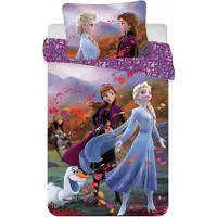Jerry Fabrics Disney Frozen Design linge de lit douillet en coton, 135x100 cm & 40x60 cm