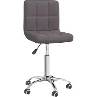 vidaXL Chaise de bureau Tissu taupe pivotant