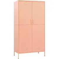 vidaXL Armoire rose 90x50x180 cm acier