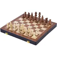 Basic Houten Opklapbaar Schaakspel 38.5x38.5x5.8 cm