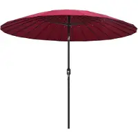 vidaXL Parasol avec mât en aluminium 270 cm bordeaux