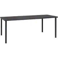 vidaXL Table de salle à manger d'extérieur anthracite 190x90x74 cm acier
