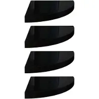 vidaXL Étagères d'angle flottantes 4 pcs noir brillant 35x35x3,8cm MDF