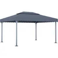 vidaXL Pavillon 400 x 300 cm Anthracite Aluminium
