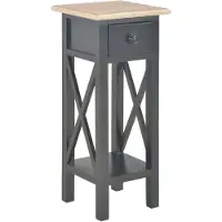 vidaXL Table d'appoint Noir 27 x 27 x 65,5 cm Bois
