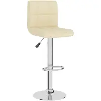 vidaXL Tabouret de bar Crème Tissu