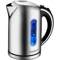 Aigostar King 30CEA Bouilloire,acier inoxydable avec éclairage LED, 2200 watts, 1,7 litre