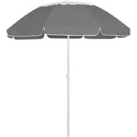 vidaXL Parasol de plage anthracite 300 cm