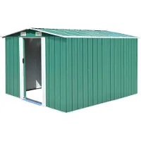 vidaXL Abri de jardin 257x298x178 cm Métal Vert