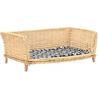 vidaXL Hundekorb mit Kissen 90x54x35 cm Saules naturels