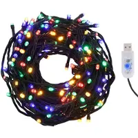 vidaXL Guirlande lumineuse avec 400 LED multicolores 40 m 8 effets lumineux