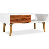 vidaXL Table basse en bois massif d'acacia 90x50x40 cm