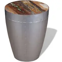 vidaXL Tabouret au design industriel rétro Vieux bois