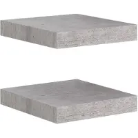 vidaXL Étagères murales flottantes 2 pcs gris béton 23x23,5x3,8 cm MDF