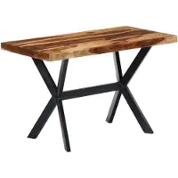 vidaXL Table de salle à manger 120 x 60 x 75 cm en bois massif
