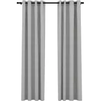 vidaXL Rideaux occultants Aspect lin avec œillets 2 pcs Gris 140x245cm