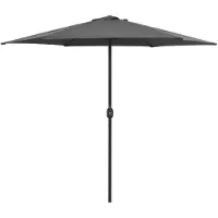 vidaXL Parasol avec mât en aluminium 270 x 246 cm Anthracite