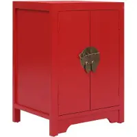 vidaXL Table de chevet Rouge 38 x 28 x 52 cm Bois de Paulownia