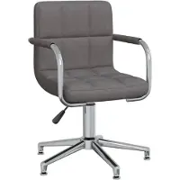 vidaXL Chaise de bureau Pivotante Tissu gris foncé
