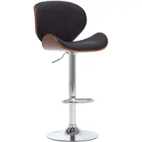 vidaXL Tabouret de bar noir similicuir