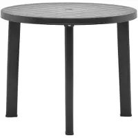 vidaXL Table de jardin anthracite 89 cm plastique