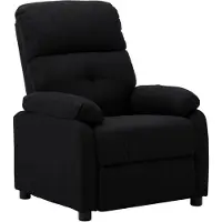 vidaXL Fauteuil relax noir tissu
