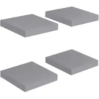 vidaXL Étagères murales flottantes 4 pcs gris 23x23,5x3,8 cm MDF