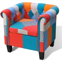 vidaXL Fauteuil avec design de patchwork Tissu
