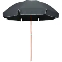 vidaXL Parasol avec mât en acier 300 cm Anthracite