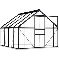 vidaXL Serre avec cadre de base Anthracite Aluminium 4,75 m²