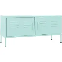 vidaXL Armoire TV vert menthe 105x35x50 cm Acier