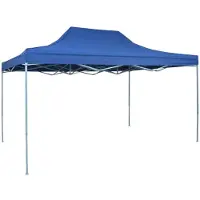 vidaXL Tente de réception professionnelle pliable 3x4 m acier bleu