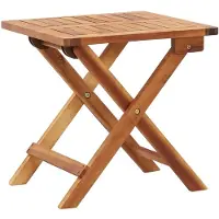 vidaXL Table basse de jardin pliante 40x40x40 cm en bois massif d'acacia