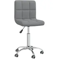 vidaXL Chaise de bureau Pivotante Tissu gris clair