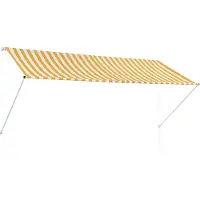 vidaXL Auvent rétractable 300x150 cm Jaune et blanc