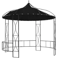 vidaXL Pavillon 300 x 290 cm Anthracite Rond