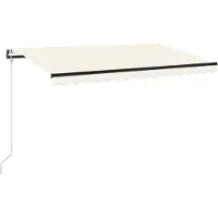 vidaXL Store automatique avec LED & capteur de vent 450x300 cm Crème