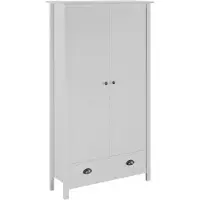 vidaXL Armoire avec 2 portes Hill Range blanc 89x50x170 cm pin