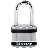 Masterlock Cadenas à clé acier laminé, 4 clés, Excell Marine l.44 mm