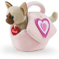 Dante Peluche Kitten Sac à main Pink Hearts XS