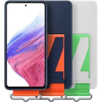 Samsung Galaxy A53 Back Cover Silicone avec Sangle Blanc