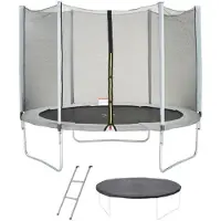 Sonstiges Trampoline MAXI ECO Ø 300 cm Gris - Filet, échelle, housse de protection